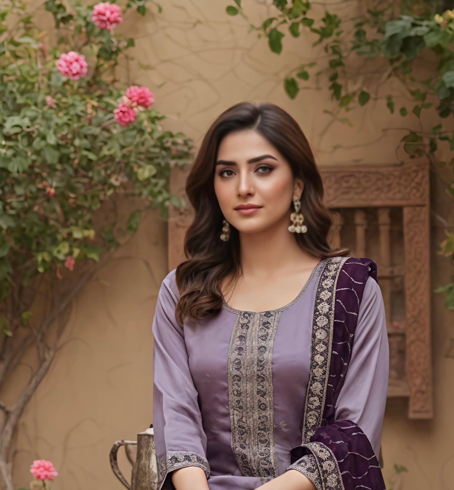 Royal Bloom β Embroidered Afghani Set by Elira