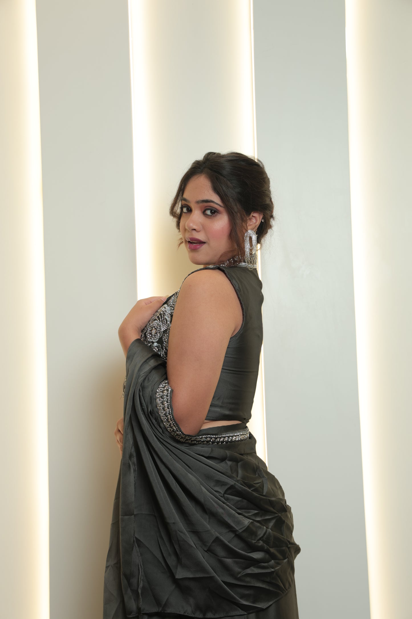 Elira Midnight Elegance Ready-to-Wear Saree