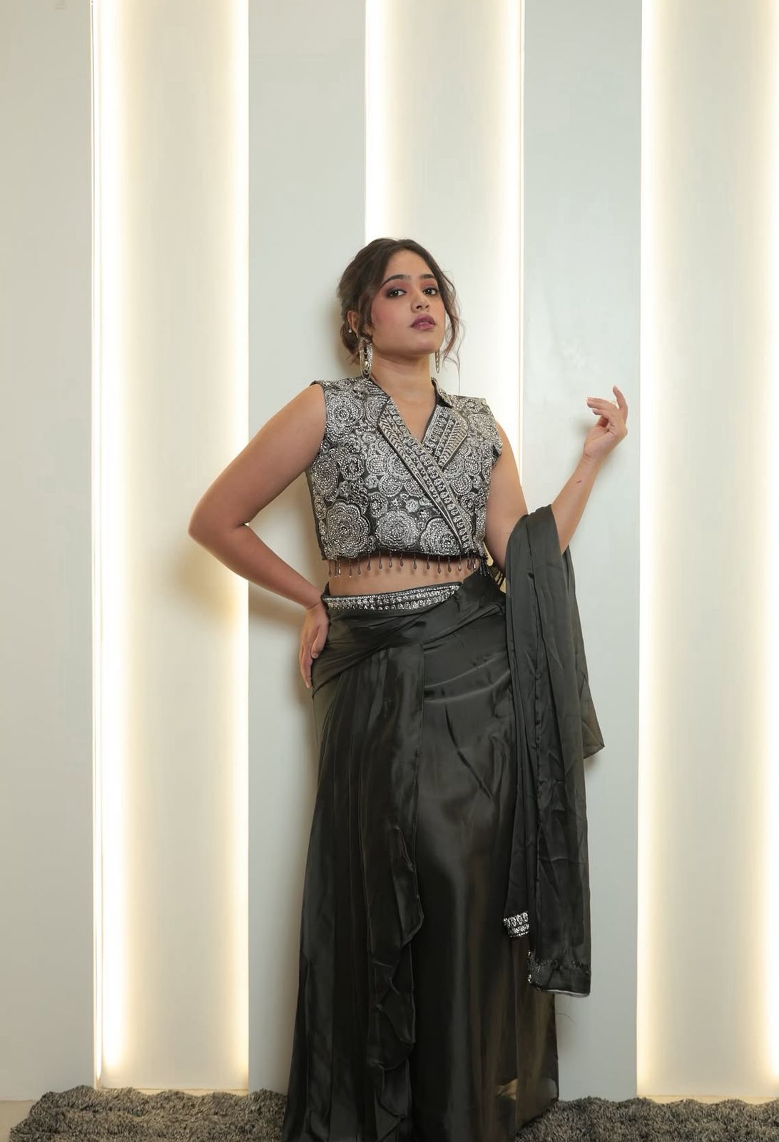 Elira Midnight Elegance Ready-to-Wear Saree