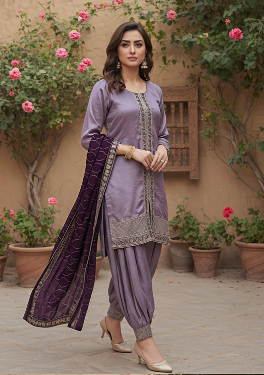 Royal Bloom – Embroidered Afghani Set by Elira
